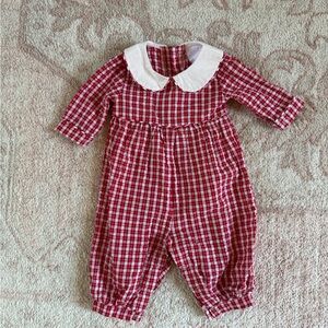 Stitch Fish gingham jumpsuit